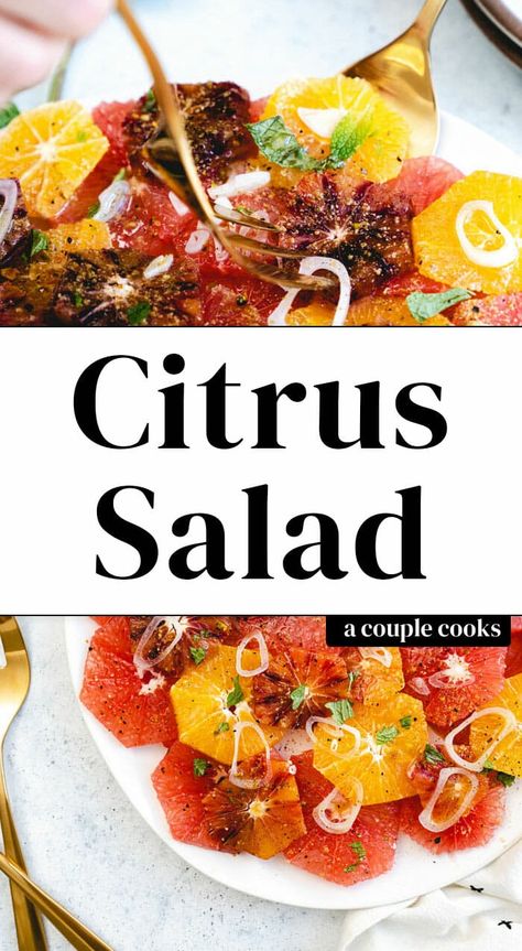 Salad Citrus, Side Dishes For Salmon, A Couple Cooks, Daniel Fast Recipes, Healthy Side Dish, Citrus Salad, Vegetarian Cookbook, Couple Cooking, Herb Recipes