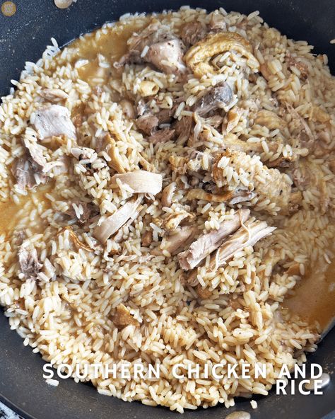 Smoked Chicken And Rice, Chicken And Rice Recipes Southern, Boil Chicken And Rice, Stewed Chicken And Rice Recipes, Boiled Chicken And Rice Recipes, Stovetop Chicken And Rice, Easy Chicken And Rice Recipes, Dinner With Few Ingredients, Southern Chicken And Rice