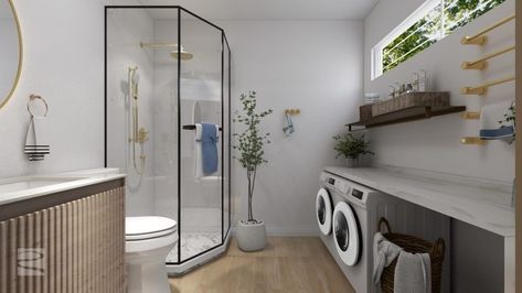 Bathroom Laundry Room Combo 1 Bathroom With Laundry Room Combo, Bathroom And Laundry Room Combo Layout, Bath Laundry Combo, Bathroom And Laundry Room Combo, Combined Laundry And Bathroom, Bathroom Laundry Room Combo, Laundry Room Combo, Laundry Combo, Laundry Bathroom Combo