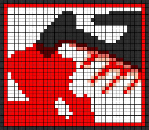 Metallica Bracelet Pattern, Metallica Alpha Pattern, Alpha Patterns Music, Pixel Art 8x8, Album Cover Pixel Art, Metallica Logo, Hamma Beads, Pixel Art Grid, Band Rock