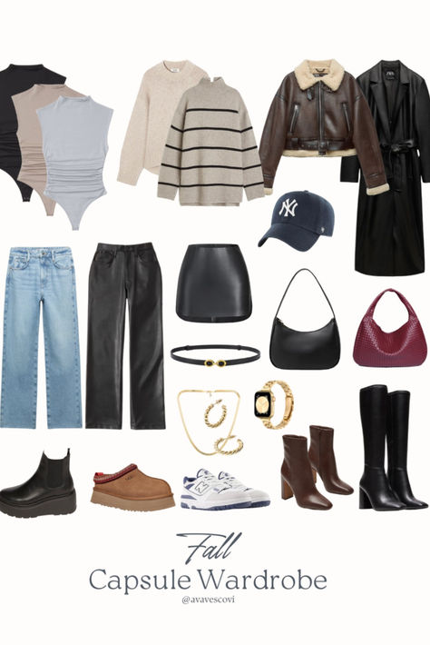 Christmas In New York Outfit Ideas, Winter Travel Capsule Wardrobe New York, Travel Capsule Winter, New York Winter Capsule Wardrobe, Winter Fashion Capsule, Nyc Winter Outfits Christmas, New York Essentials, Winter In New York Outfits Packing Lists, London Outfit Inspo Winter