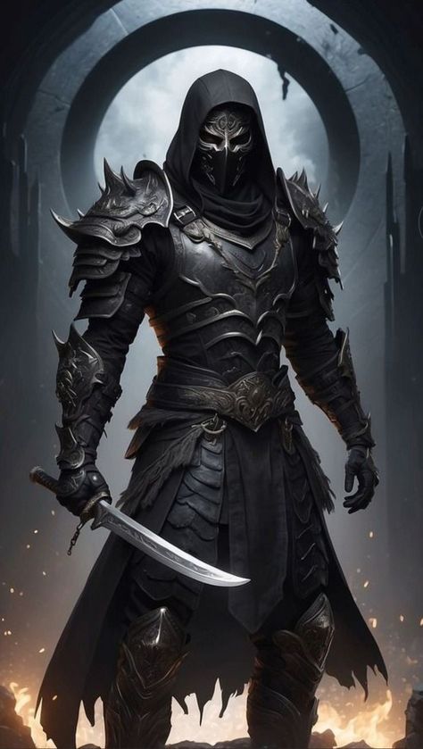 Dark Souls 4, Mystic Warrior, Be Calm, Shadow Warrior, Gothic Fantasy Art, Dungeons And Dragons Homebrew, Fantasy Armor, Armor Concept, Fantasy Warrior