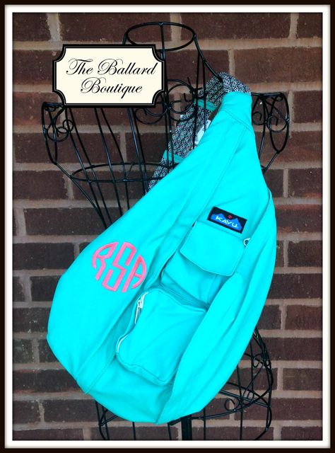 Monogrammed Kavu Rope Bags theballardboutique.com Rope Bags, Camp Trunks, Vacation Items, Pretty Tote Bags, Kavu Bag, Kavu Rope Bag, Monogram Ideas, Perfect Purse, Rope Bag