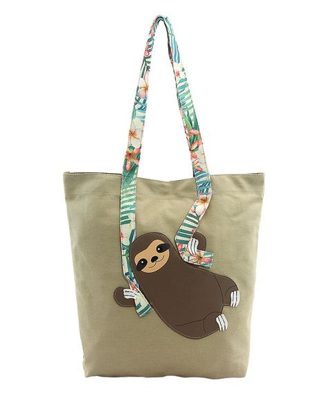 Look at this Sleepyville Critters Beige Swinging Sloth Tote Bag on #zulily today! Tiger Siberian, Canvas Clothing, Baby Giraffes, Cats White, Canvas Bag Diy, Tiger Cubs, White Tigers, Baby Otters, Tiger Tiger