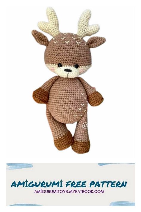 Amigurumi Fawn Free Crochet Pattern – Amigurumi toys Crochet Woodland, Free Amigurumi Crochet Patterns, Crochet Backpack Pattern, Crochet Deer, Crochet Doll Tutorial, Crochet Toddler, Crochet Dolls Free Patterns, Crochet Keychain Pattern, Pola Amigurumi