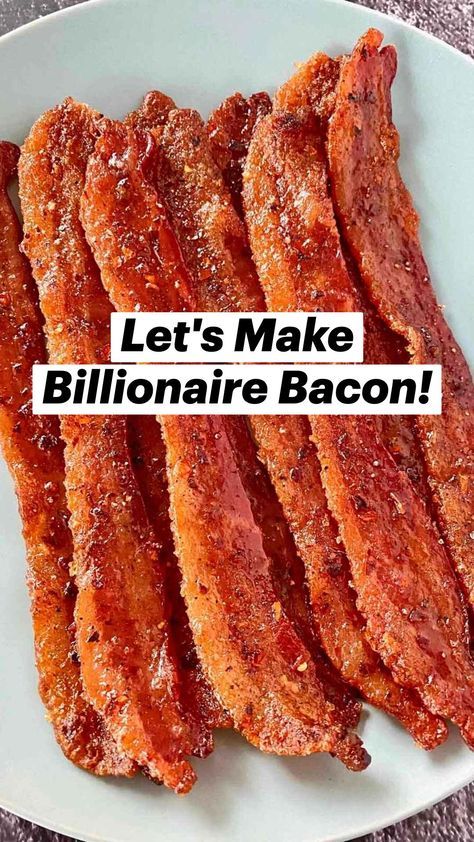 Billionaire Bacon, Bacon Appetizers, Best Appetizer Recipes, Breakfast Recipes Casserole, Bacon Recipes, Recipes Vegetarian, Breakfast Brunch Recipes, Food Videos Cooking, Breakfast Dishes