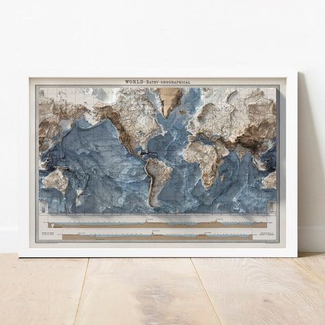 World Map 2D Giclée Print on Fine Art Matte Paper Vintage - Etsy Las Vegas Map, Map Vintage, National Parks Map, Shading Techniques, World Map Wall Art, Relief Map, Map Wall Art, Beautiful Posters, Map Design