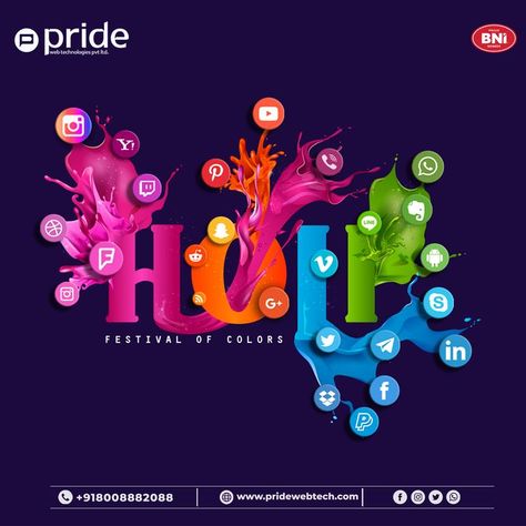 "Let's fill our hearts with colors of love and happiness and make this Holi a memorable one." Pride Web wishes you and your family a very happy Holi #holi #happyholi #prideweb #pride #holi2023 #pridewebtech #hyderabad Happy Holi Digital Marketing, Holi Digital Marketing, Holi Creative, Festival Ads, Hair Poster Design, Holi Offer, Hair Poster, Headphones Art, Holi Poster