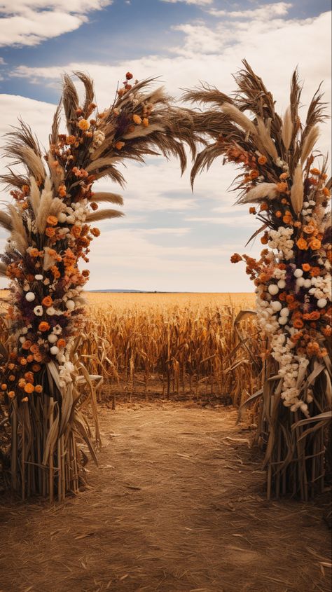 Earthy Tones Wedding Decor, Cornfield Wedding, Seasonal Weddings, Autumn Florals, Autumn Tones, Earthy Wedding, Wedding Colour, Floral Trends, Farmhouse Vintage