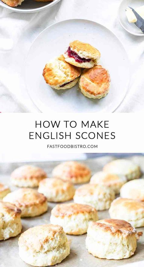 English Tea Scones Recipe, Traditional English Scones Recipe, English Scones Recipe, Tea Scones Recipe, Easy Scones, Scones And Clotted Cream, British Scones, English Scones, How To Make Scones