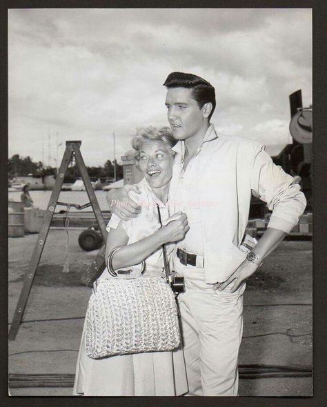 Elvis with singer  Patti Page on the set of Girls  Girls Girls 1962 Elvis Pictures, Patti Page, Elvis Collectors, Peter Brown, Sean Leonard, Young Elvis, John Lennon Beatles, Jailhouse Rock, Elvis Presley Pictures