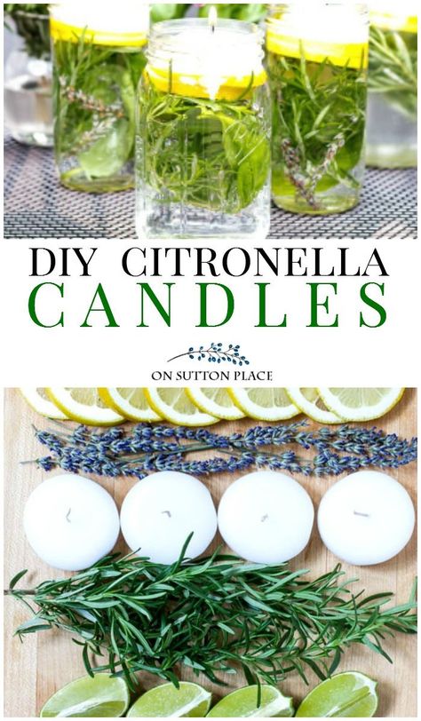 Diy Citronella Candles, Candles With Herbs, Homemade Citronella Candles, Diy Citronella, Mosquito Repellent Candle, Diy Mosquito Repellent, Crafts For Teens To Make, Candle Making Business, Candles Diy