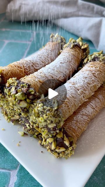 Antoniou Fillo Pastry on Instagram: "KATAIFI RICOTTA CANNOLI. You could fill these crispy Kataifi shells with just about anything – a traditional ricotta cannoli filling is one of our favourite filling options! Watch along as Mary shows us how to make these Kataifi Ricotta Cannoli. They are a wonderful sweet treat for the festive season, that everyone will love! Head to our website for the recipe, there is a link in our Instagram bio. Here s the direct link which you can copy into your internet browser:   https://antonioufillo.com.au/blog/recipes/kataifi-ricotta-cannoli  Recipe & video: @marys_kouzina for @antonioufillopastry    #cannoli #kataifipastry #kataifi #ricottacannoli" Kataifi Dough Recipe, Ricotta Cannoli Filling, Ricotta Cannoli, Homemade Cannoli Recipe, Philo Dough, Kataifi Pastry, Greek Dessert, Greek Cake, Buzzfeed Food Videos