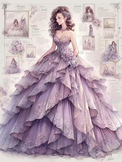 Majestic Outfits, Ethereal Fashion, Princess Vibe, Dress Design Drawing, Clothing Design Sketches, Fashion Sketches Dresses, Fantasy Dresses, Fashion Drawing Dresses, Dress Design Sketches