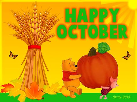 Happy October quotes autumn months winnie the pooh october Happy October Quotes, Hello October Images, October Images, Happy October 1st, October Pictures, October Quotes, Hugs And Kisses Quotes, October Baby, Hello October