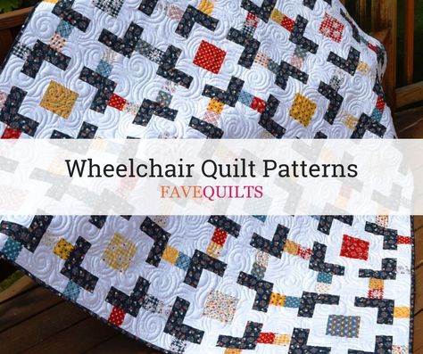 There's no standard size for wheelchair quilts, but when you're making one, these patterns will help you get the dimensions just right! Lap Quilts For Elderly Free Pattern, Lap Quilts For Elderly, Wheelchair Quilts, Charity Sewing, Quilting Applique, Charm Pack Quilt Patterns, Fat Quarter Quilt Pattern, Charity Quilts, Lap Quilt Patterns