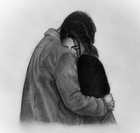 Hug Aesthetic Art, Hugging Drawing, Soulmate Sketch, Easy Love Drawings, Meaningful Drawings, Art Drawings Sketches Pencil, Cute Couple Drawings, Girly Art Illustrations, Cute Couple Art