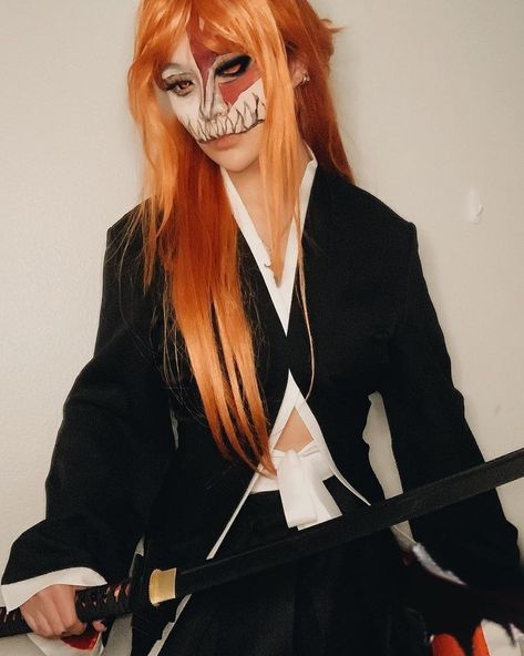 Bleach Cosplay Female, Ichigo Kurosaki Cosplay, Red Hair No Bleach, Ichigo Cosplay, Gender Bend Cosplay, Paris Games Week, Bleach Cosplay, Cosplay Idea, Bleach Ichigo