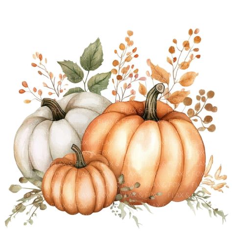 10 Pumpkin Clipart l Autumn Leaves Arrangement l Fall Decor l JPG Digital Download l Printable Watercolor Clipart Pumpkin Clipart, Watercolor Pumpkins, Fall Watercolor, Pumpkin Png, Pumpkin Art, Pink Pumpkins, Halloween Cartoons, Boho Fall, White Pumpkins