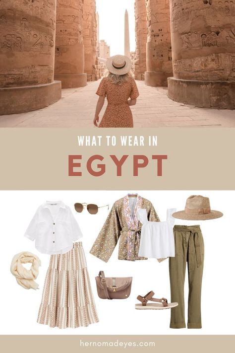 Desert Outfits Women Travel, Egypt Outfit Inspiration, Nile Cruise Outfit, Dressing For Egypt, What To Wear In Egypt In November, What To Wear To Egypt In Winter, What To Wear In Cairo Egypt, Egypt Capsule Wardrobe, Outfits To Wear In Egypt