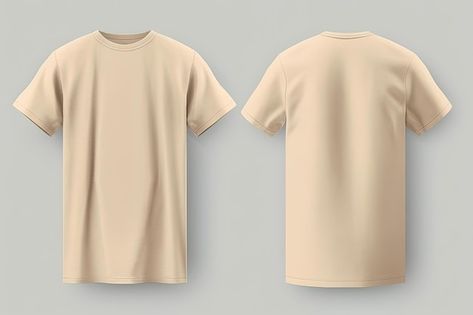 Front and back views of a cream Man Tshrit apparel mockup isolated on white background | Premium AI-generated image Male Tshirt, Apparel Mockup, Free Business Card Mockup, Vector Background Pattern, Clothing Mockup, Business Card Maker, Flyer Maker, Card Banner, Presentation Template Free