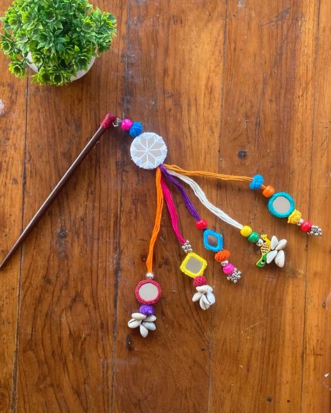 New Launch ✨ Hair Accessories for Navratri ❤️✨🫶🏻 Shop via link in bio ❤️ Navratri Ornaments Handmade, Navratri Ideas, Bun Stick, Creative Ornaments, Western Jewellery, Kutch Work Designs, Kutch Work, Stick Crafts, Artificial Jewellery