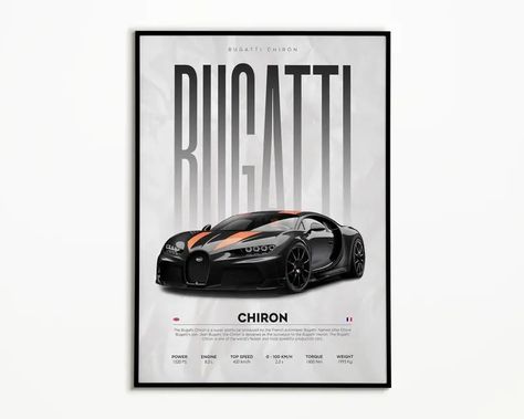 Bugatti Chiron Poster Stunning High-quality Print of the Ultimate Hypercar Perfect Wall Art for Luxury Car Enthusiasts & Collectors - Etsy Canada Bugatti Poster, Car Poster Design, Cars Room, Car Drawing, Car Artwork, Car Poster, Poster Home Decor, Bugatti Chiron, Painting Medium