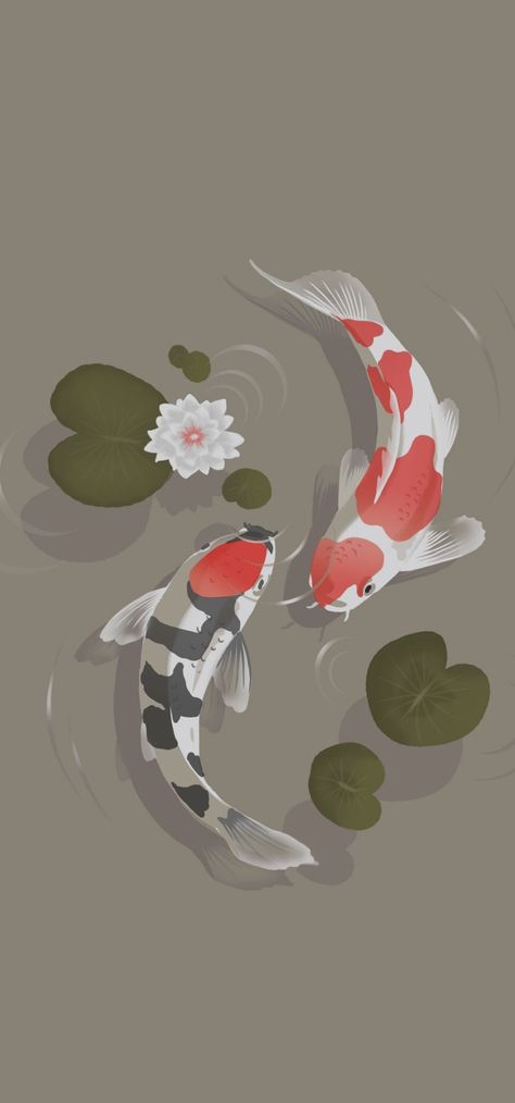 Lucky Koi Fish Wallpaper, Koi Fish Wallpaper Aesthetic, Koi Fish Wallpaper Iphone Aesthetic, Nicki Wallpaper, Fish Wallpaper Iphone, Koi Fish Wallpaper, Illustrations Wallpaper, Koi Wallpaper, Koi Fish Pattern