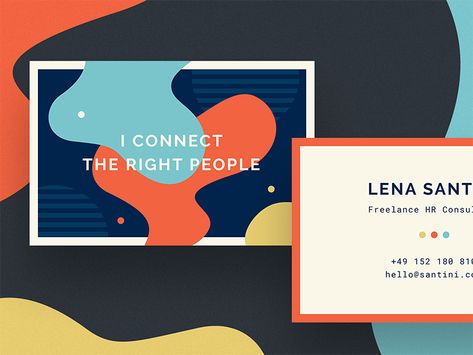 Hr Business Card, Event Management Business Card, Colourful Business Cards, Hr Branding, Hr Logo Human Resources, Consultant Business Card, Hr Consulting, Colorful Branding, Business Promo