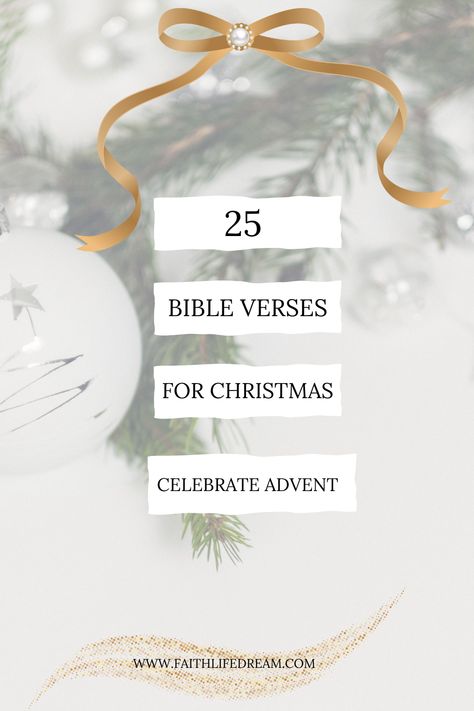 Bring your focus back to Jesus and the true meaning of the Christmas season, with these 25 Christmas Bible Verses.  A verse for each day of advent; Let the words of the Bible guide you through the month. These verses are split into five sections including the nativity story; The prophesies of the birth of Jesus, Mary the mother of Jesus, the journey to Bethlehem, Jesus’s birth and finally verses to remind you of God’s peace, hope and love in this season and for the New year ahead. Christmas Day Scripture, Bible Verse For December, Christmas Catholic Quotes, Christian Christmas Verses, Christmas Eve Bible Verse, Bible Verse About Christmas, Peaceful Bible Verses, Christmas Bible Verse Scriptures, Christmas Verses Bible