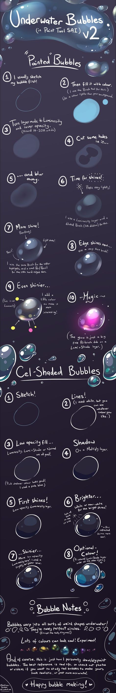 painting underwater bubbles on paint tool SAI by Electrical-Socket.deviantart.com on @deviantART: Paint Tool Sai Tutorial, Painting Underwater, Underwater Bubbles, Draw Tutorial, Vfx Tutorial, Painting Stuff, Painting Skills, Drawing Things, Procreate Tutorial