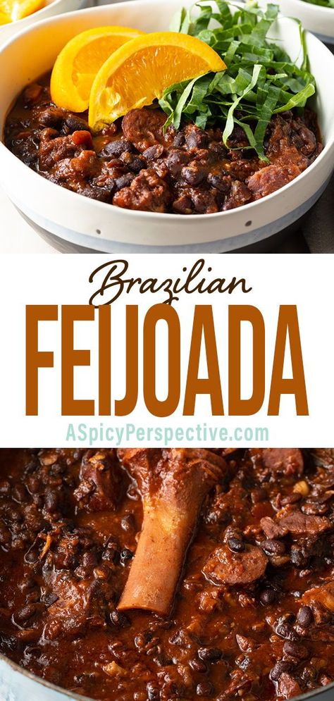 Brazilian Dinner Ideas, Brazilian Stew Recipe, Pork And Black Bean Chili, Pork And Black Beans Recipe, Pork Black Beans And Rice, Brazilian Black Bean Stew, Brazilian Black Beans And Rice, Brazil Recipes Authentic, Brazilian Pork Recipes