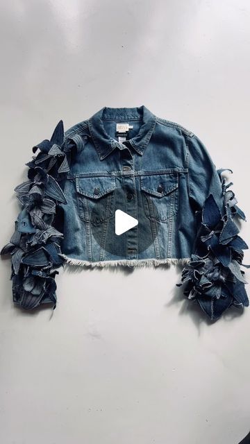 zero waste daniel on Instagram: "One of a kind denim flowers jacket on my site now, or DM me for details. 👖👖👖 . #denimjacket #jeanjacket #jeans #denim #flowerstagram #handmadeflowers #sewing #diy #sew #nyc #zerowaste #zerowastefashion #fashion #fashiondesigner #foryou #instafashion" Deconstructed Jean Jacket, Zero Waste Daniel, Deconstructed Denim Jacket, Dark Wash Recycled Denim Jacket For Streetwear, Washed Denim Jacket In Recycled Material For Streetwear, Runway Denim Jacket, Zero Waste Fashion, Denim Flowers, Fashion D