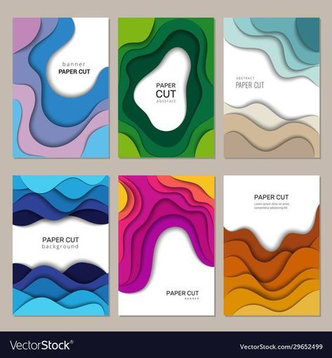 Wavy Effect Illustrator, Papercut Effect Illustrator, Papercut Illustration Vector, Pdf Design Ideas, Adobe Illustrator Poster, Adobe Illustrator Ideas, Frame Graphic Design, Brochure Layout Design, Origami Illustration