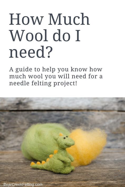 How Much Wool Do I need for a Needle Felting Project? - Bear Creek Felting Trendy Knitting, Hantverk Diy, Needle Felting Tutorial, Needle Felting Diy, Wool Needle Felting, Needle Felting Tutorials, Short Article, Bear Creek, Needle Felting Kits