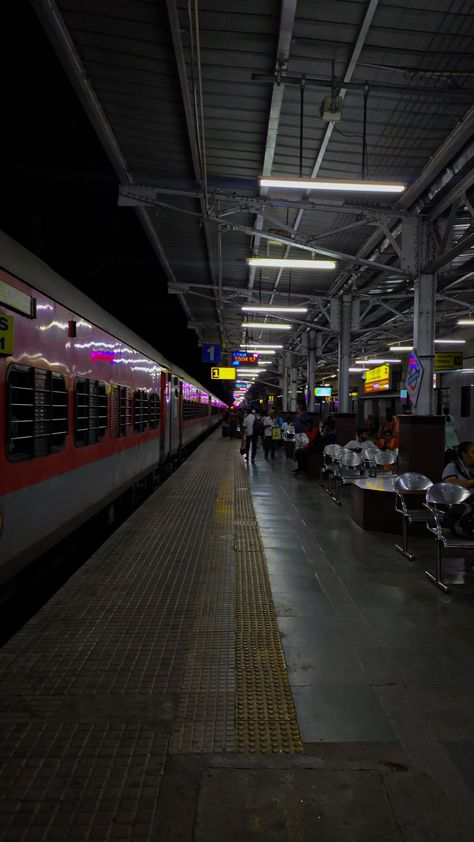 Pune Railway Station Snap, Pune Station Snap, Night Railway Station Snap, Railway Station Snap, Station Snap, Train Snap, Travel Instagram Ideas, City Life Photography, Travel Pose