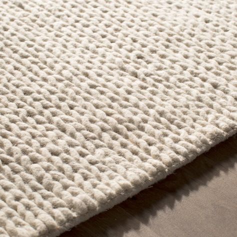 Arviso Hand-Woven Wool Off White Area Rug 272$ Braided Rug Diy, Rug Ideas, Braided Rug, Beige Carpet, Light Grey Area Rug, Grey Carpet, Chunky Wool, Stair Runner Carpet, Diy Rug