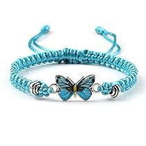 Butterfly Charm Bracelet, Bohemian Braids, Family Jewellery, Butterfly Bracelet, Braided Rope, Cute Butterfly, Girl Jewelry, Couple Bracelets, Woven Bracelets