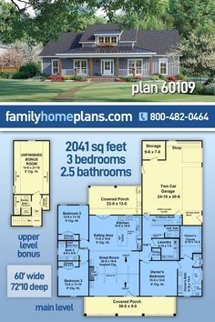 Country, Farmhouse, Ranch Style House Plan 60109 with 2041 Sq Ft, 3 Bed, 3 Bath, 2 Car Garage #HomeDecor #InteriorDesign #HouseGoals #HomeStyle #HomeDecorating #HomeIdeas #HomeInspiration #DecorInspiration #InteriorInspo #DecorTips Ranch Style House, Ranch Style House Plans, Farmhouse Style Decor, Farmhouse Style House Plans, Farmhouse Plan, Ranch Style Homes, 2 Car Garage, House Plans Farmhouse, Modern Farmhouse Plans