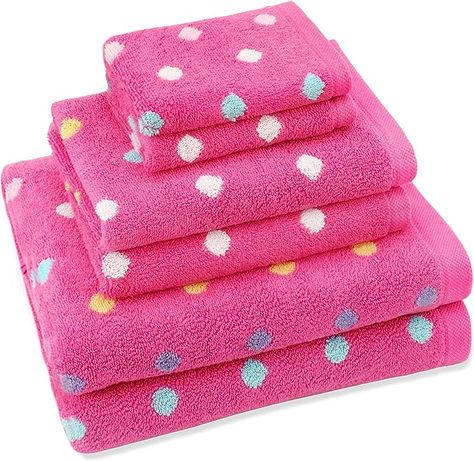 Amazon.com: ORIGINAL KIDS 6 Piece Towel Set - Bath Time Sugar & Spice - 2 Bath Towels, 2 Hand Towels, 2 Washcloths in Bonus Tote Bag - 100% Cotton Jacquard Soft Absorbent Pool Beach Towel Gift - Pink Multicolor : Home & Kitchen College Dorm Room Inspiration, Striped Bath Towels, Beach Towel Gift, Bath Time Fun, Towel Wrap, Pool Beach, Kids Bath, Candy Stripes, Green Gifts