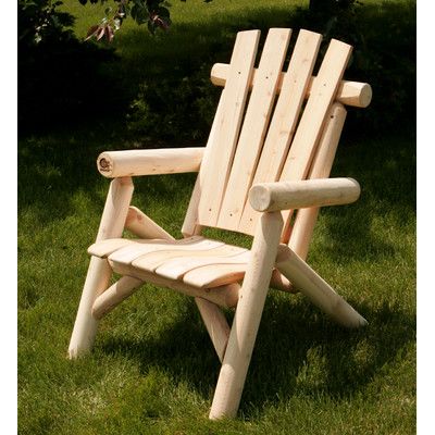 chair (or bench) Backyard Redesign, Garden Diy Furniture, Cedar Furniture, Rustic Log Furniture, Cedar Log, Lawn Chair, White Cedar, Log Furniture, Diy Garden Furniture