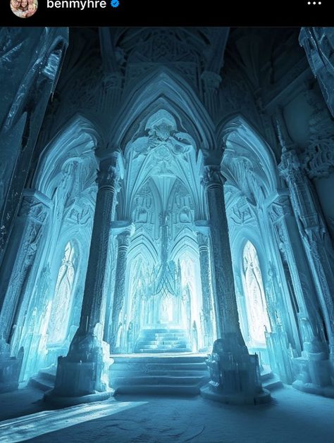 Winter Castle Aesthetic, Dark Fairytale Aesthetic, Winter Castle, Ice Palace, Fairytale Aesthetic, Dark Fairytale, Palace Interior, Castle Aesthetic, Halloween Everyday