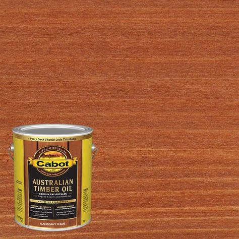 Cabot Pre-Tinted Mahognay Flame Transparent Exterior Wood Stain and Sealer (1-Gallon) in the Exterior Stains department at Lowes.com Cabot Australian Timber Oil, Exterior Wood Stain, Exterior Stain, Deck Construction, Teak Oil, Tung Oil, Oil Treatments, Exterior Wood, Wood Stain