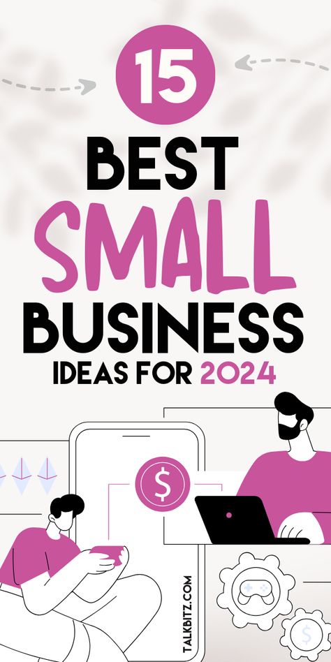 In this blog post, you'll discover 15 top small business ideas tailored for beginners, helping you turn your passions into profit. If you're seeking entrepreneurial inspiration, read this for valuable insights! #SmallBusinessIdeas #Entrepreneurship Types Of Small Businesses To Start, Easy Online Business Ideas, 2024 Business Ideas, Best Small Business Ideas Products, Smart Business Ideas, Online Business Ideas For Beginners, Easy Small Business Ideas, Top Business Ideas, Business Ideas For Beginners