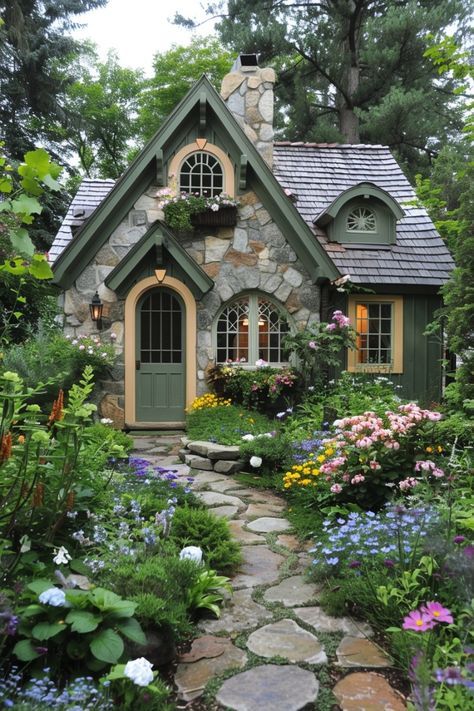 Aesthetic Home Exterior, Cottage House Layout, Aesthetic Cottage House, Bloxburg Cottage, Fairytale Houses, Fairytale House, Storybook Homes, Forest Cottage, Storybook Cottage