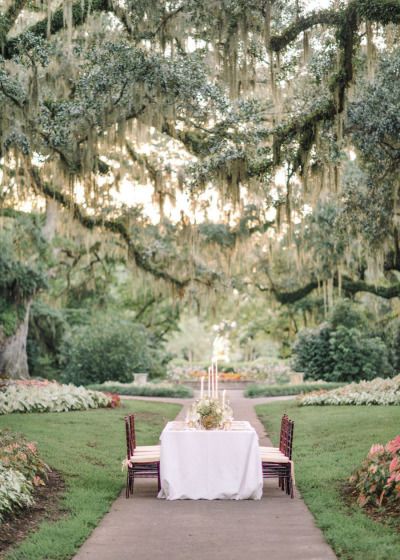 Magical backdrop: http://www.stylemepretty.com/little-black-book-blog/2015/01/26/elegant-brookgreen-garden-wedding-inspiration/ | Photography: Pasha Belman - http://www.pashabelman.com/ Garden Wedding Venues, Lewis Ginter Botanical Garden, Denver Botanic Gardens, Chicago Botanic Garden, Desert Botanical Garden, Beautiful Outdoor Wedding, Estate Garden, Missouri Botanical Garden, Botanical Gardens Wedding