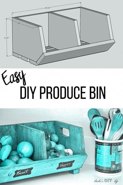 Easy DIY Vegetable storage Bin with divider. It is a perfect beginner woodworking project or a great way to use up the scraps and organize the kitchen. ...here are reasons why you should spend time on the planning part of your work before you go ahead with the constructing part. The chance that you will ...ames WoodcarvingWhat kind of project you choose may depend on how adventurous you feel what kind of power tools you have access to and how much mone #diyhuntress.com/diy-wooden-chevron-bench/ Small Easy Wood Projects, Easy Wood Projects For Beginners, Diy Vegetable Storage Bin, Diy Vegetable Storage, Vegetable Storage Bin, Kids Woodworking Projects, Outdoor Woodworking Projects, Woodworking Shop Plans, Woodworking Shop Layout