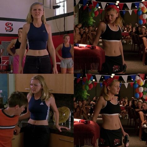 Torrance’s outfits in Bring It On 📣 Which outfit’s your favourite? • Bring It On M ‧ 2000 ‧ 1h 38m • #bringiton #movie #movies #outfit #outfits #kirstendunst #2000s #00s #cheer #cheerleading #cheerleader #cheerleaders Do you like Torrance’s outfits? Bring It On Fashion, Bring It On All Or Nothing Outfits, 2000s Cheerleader, Bring It On Aesthetic, Bring It On Outfits, Bring It On Movie, 2000 Movies, 2000 Outfit, 2000s Inspired Outfits