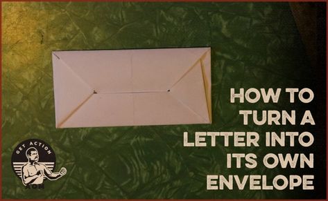 2 Ways to Fold a Letter Into Its Own Envelope Ways To Fold A Letter, How To Make Letters, Letter Folding, Origami Envelope, How To Make An Envelope, Art Of Manliness, Small Envelopes, Envelope Art, Social Media Apps