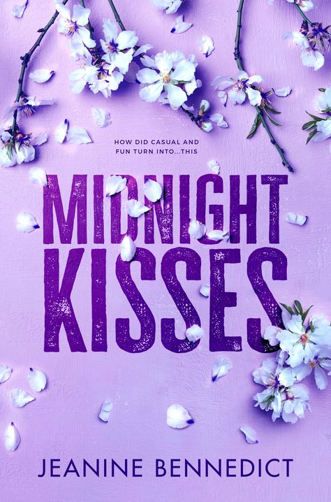 Midnight Kisses • Jeanine Bennedict 🌸 Book cover design | Sports romance, college, contemporary College Romance Books, Kiss Books, Midnight Kisses, College Romance, One Night Stand, Romance Book Covers, Fantasy Books To Read, Unread Books, Sports Romance